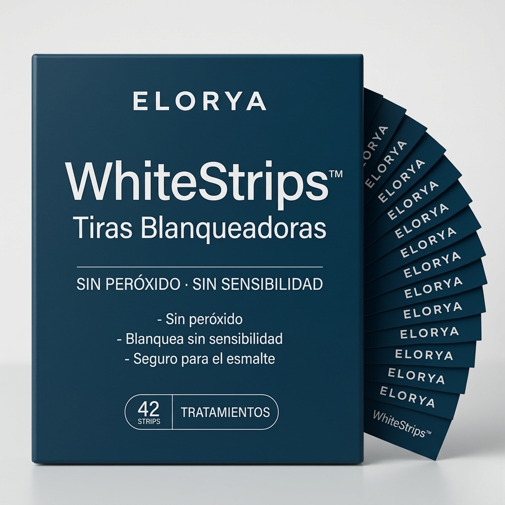 ELORYA WhiteStrips™ — Tiras Blanqueadoras Sin Peróxido