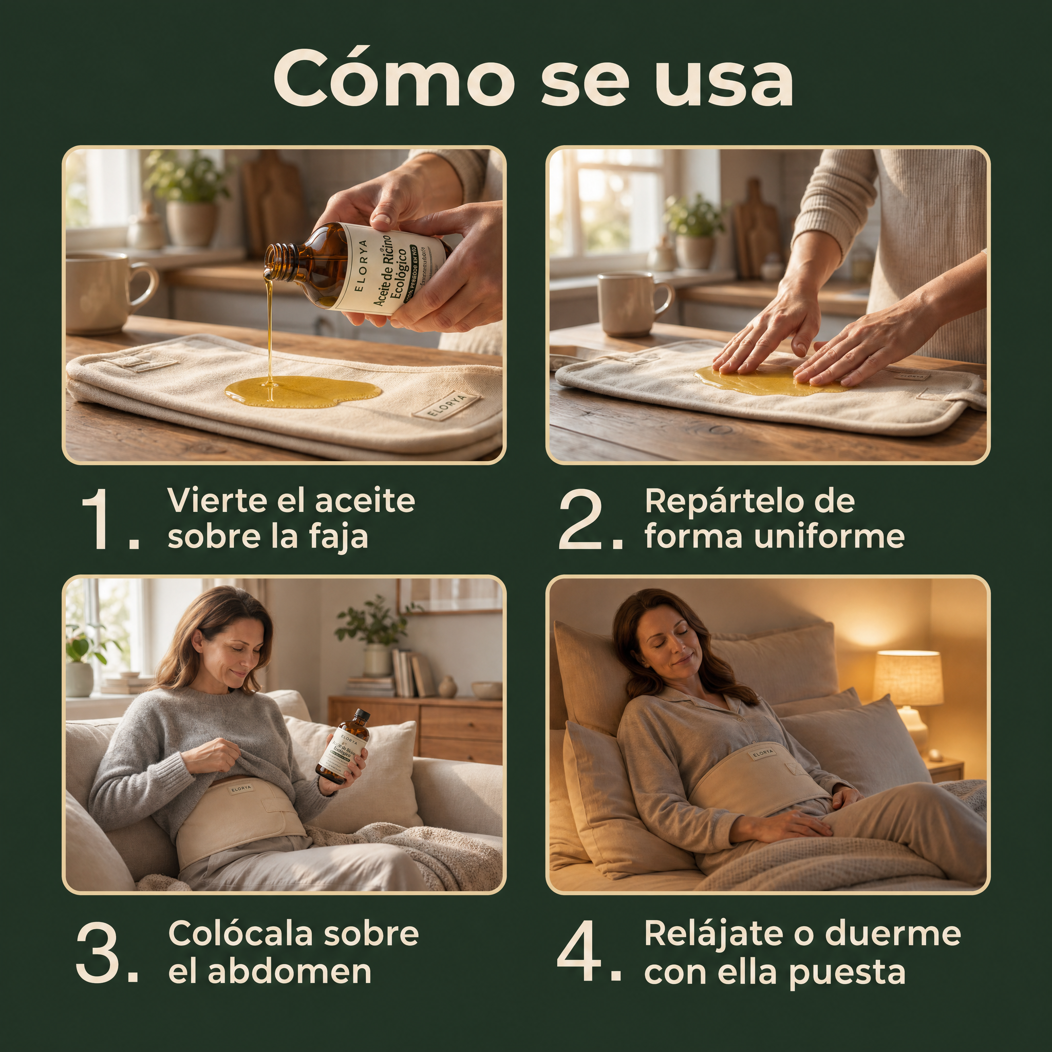 ELORYA™ Faja Detox de Ricino
